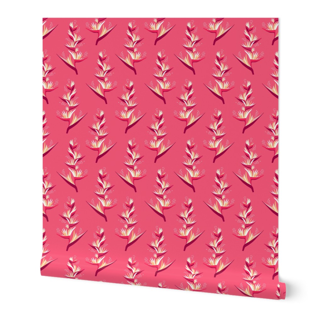 Heliconia Flower Large Scale - coral