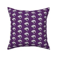 Saber Tooth Tiger Skull on Purple 3 - small size