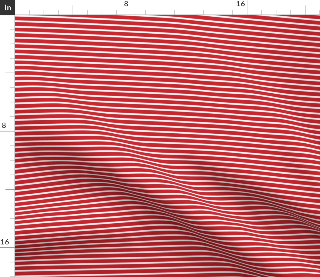 1/4 Inch Red and White Stripes
