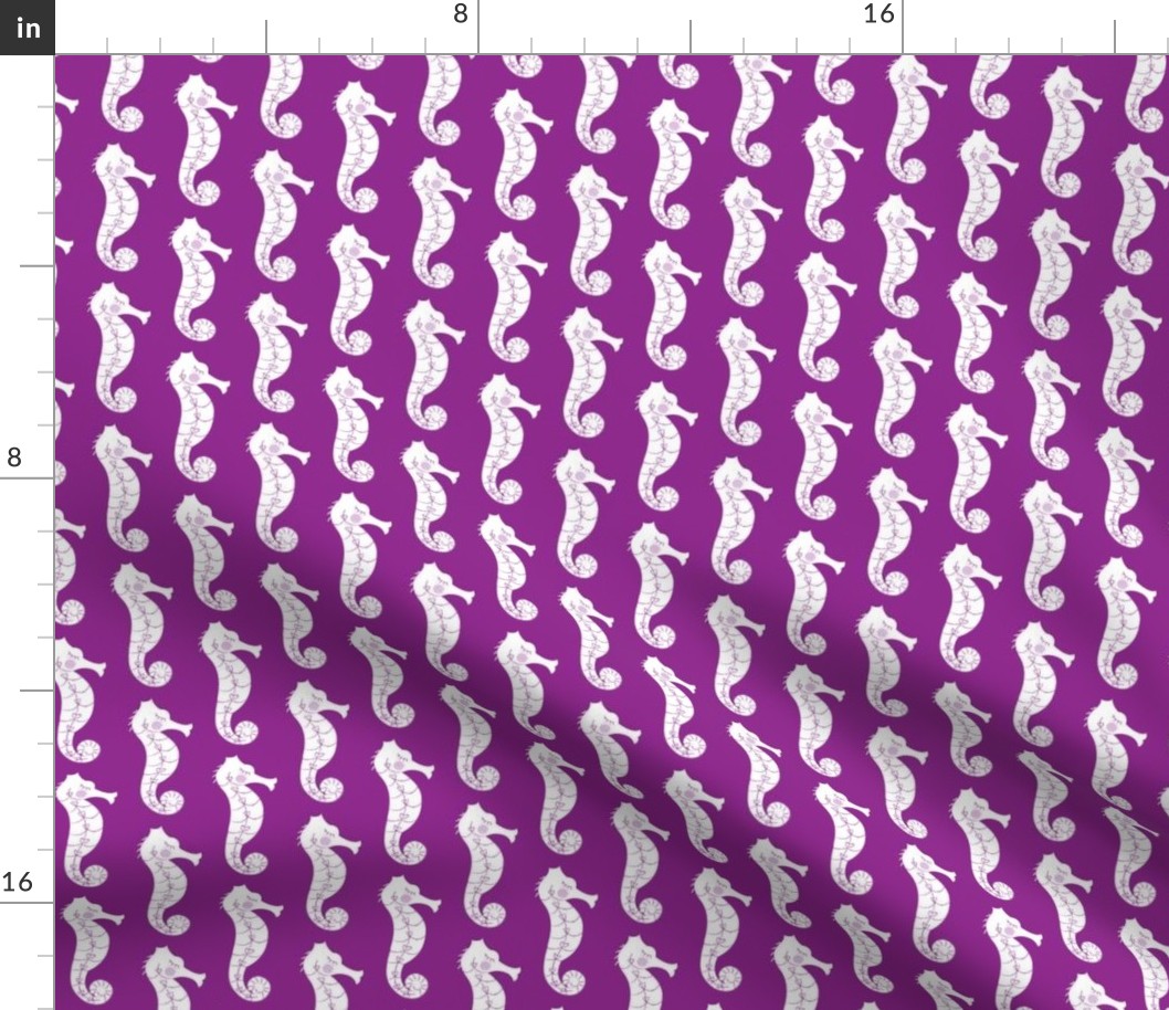 seahorses on purple