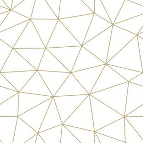 Geometric Mosaic // Gold and White