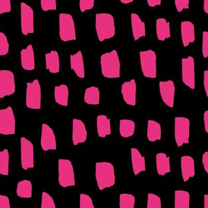 Hot Pink and Black Painted Pattern