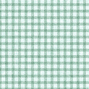 Green and White Gingham Toweling   