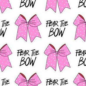 cheer fabric - cheerleading, school spirit, school sports, school, bow, fear the bow, cheer fabric -pink