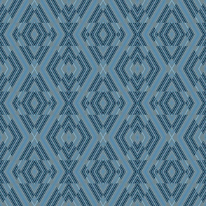 Slate Blue Diamond Geometric