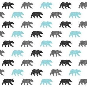 (extra small scale) multi bear || grey & teal