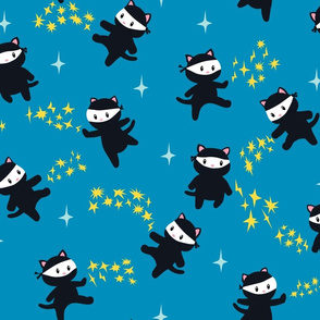 Ninja Cats with Star Power - Large