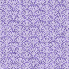 Lilac and Grape Faux Velvet Fan Pattern   