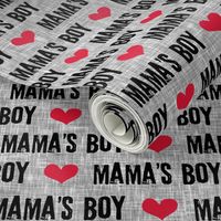 Mama's boy - valentines day fabric (grey) C19BS