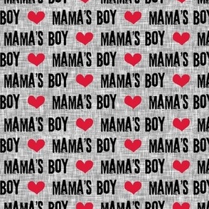 Mama's boy - valentines day fabric (grey) C19BS