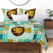 Leo the Lion Cheater Quilt - 42" wide