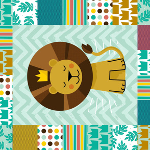 Leo the Lion Cheater Quilt - 42" wide