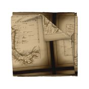 Central America vintage map - large, sepia