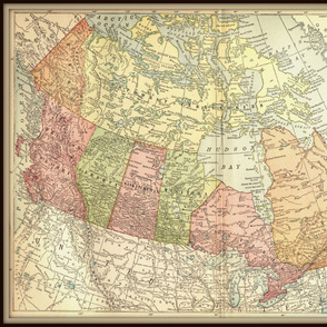 Canada vintage map - extra large