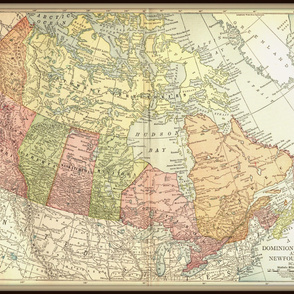 Canada vintage map - large, yard