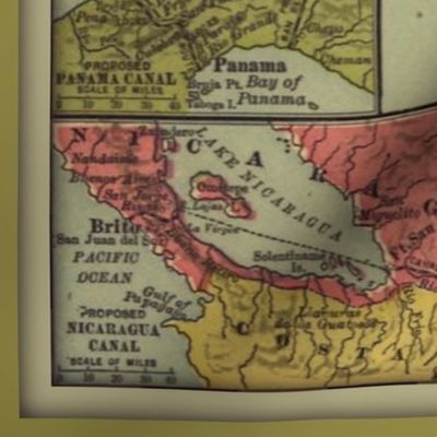 Central America vintage map - extra large