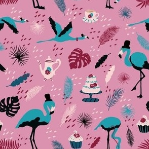 Blue Flamingos Tea Party!