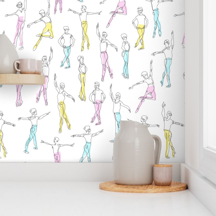 Dancing Boys in Pastel