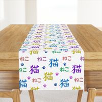 Neko - Cat written in colourful kanji and hiragana