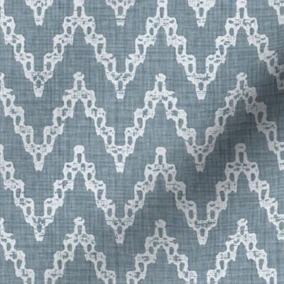Faded French Chevrons - Blue