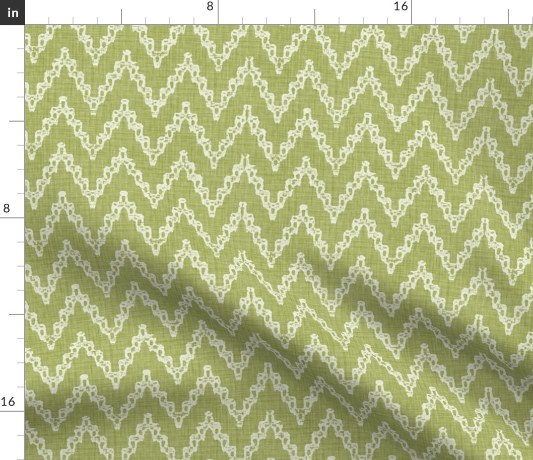 Faded French Chevrons - Green