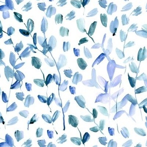 Time to thyme •blue • watercolor herbs