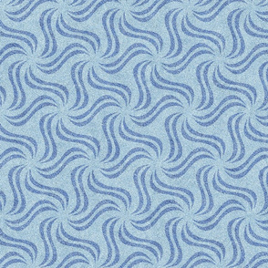 Pastel Blue On Blue Pinwheel Faux Velvet 