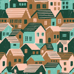 Houses and little houses.
