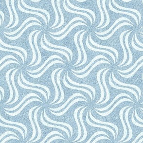 Pastel Blue And White Pinwheel Faux Velvet  