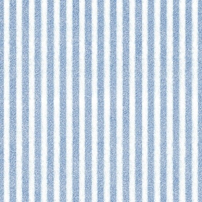 Pale Blue and White Faux Velvet Stripes  