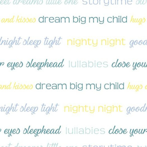 Good Night phrases text pattern