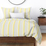 Yellow, Gray, Blue and white stripe pattern