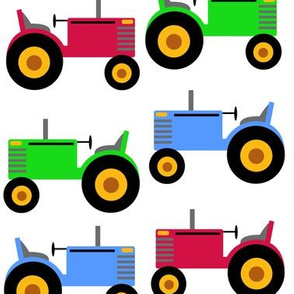 Farm Tractor Green Red Blue Baby Nursery