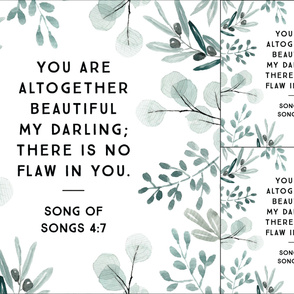 1 blanket + 2 loveys: you are altogether beautiful my darling // eucalyptus