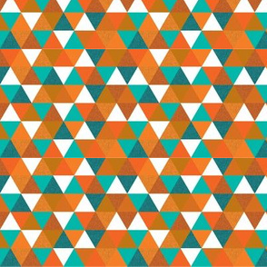1/2" teal + orange triangles 