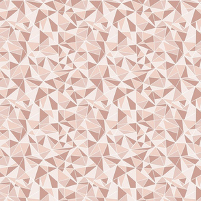 Blush Coral and Sand Geometric Stained Glass Fabric Pattern // Cream Geo Trendy Hipster Kids Nursery Baby Design Earth Tones 