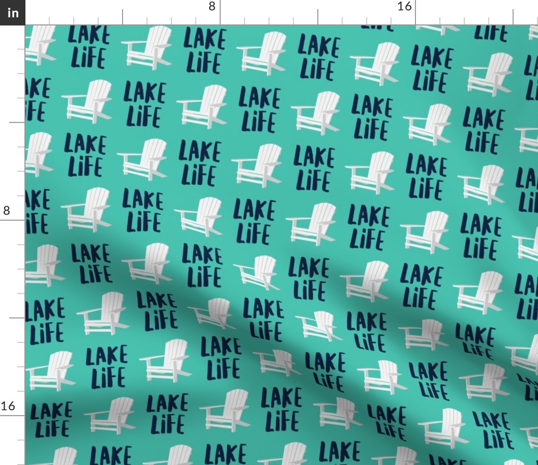 lake life - adirondack chair - teal - LAD19