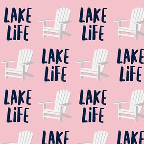 lake life - adirondack chair - pink - LAD19