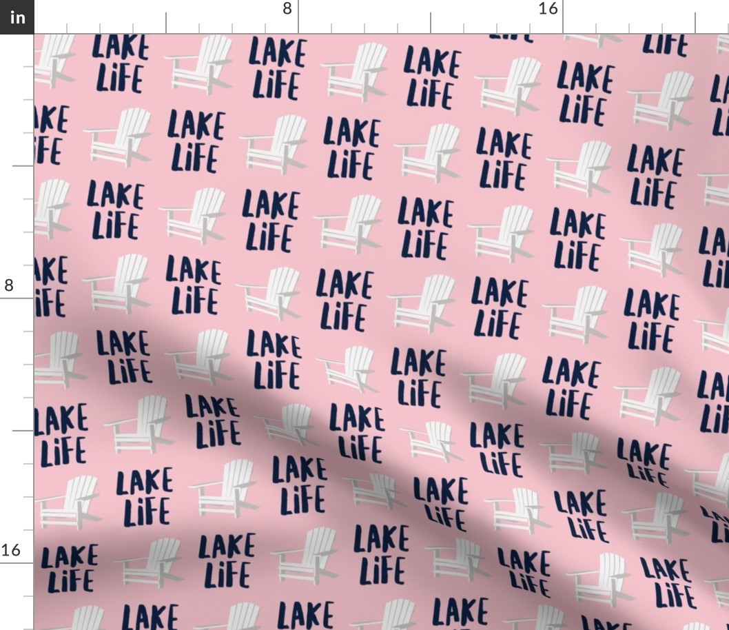 lake life - adirondack chair - pink - LAD19