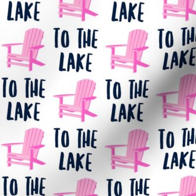 to the lake - adirondack chair - pink and blue - LAD19