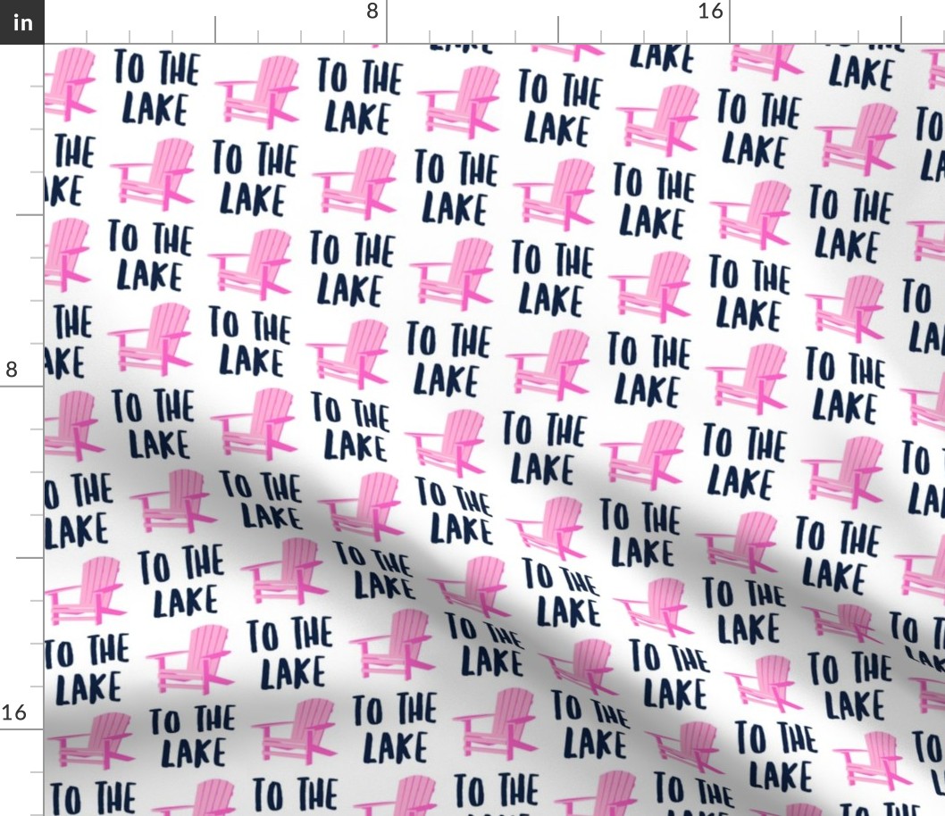 to the lake - adirondack chair - pink and blue - LAD19