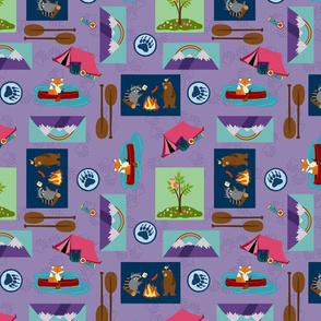 Camping Forest Animals