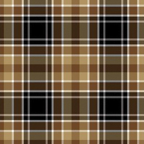 Plaid in Brown Tan Gray Black and White
