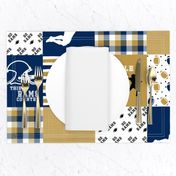 Football//Hustle Hit Never Quit//Rams - Wholecloth Cheater Quilt