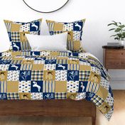 Football//Hustle Hit Never Quit//Rams - Wholecloth Cheater Quilt - Rotated