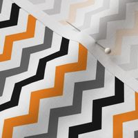 Chevron - Orange, Grey, Black