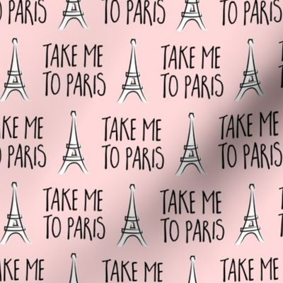 take me to Paris - the eiffel tower - pink - LAD19