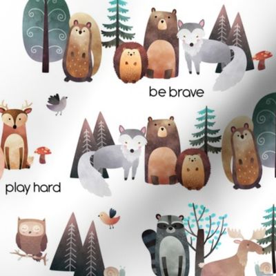 Woodland Critters – Life in the Forest w/ words SMALLER scale