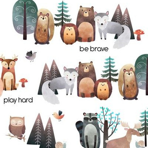 Woodland Critters – Life in the Forest w/ words SMALLER scale