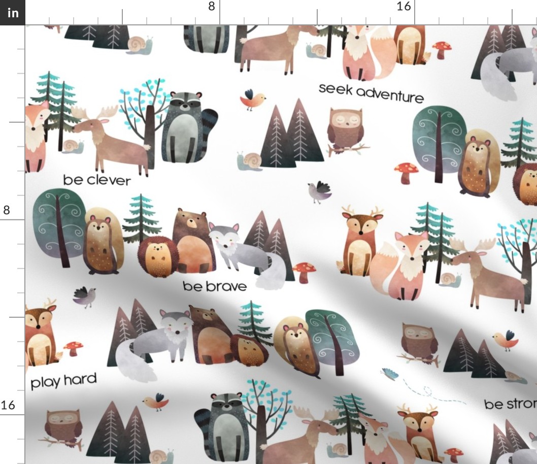Woodland Critters – Life in the Forest w/ words LARGER scale